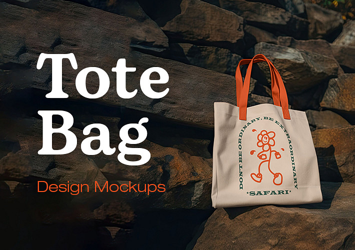 Maquettes de modèles de tote-bag