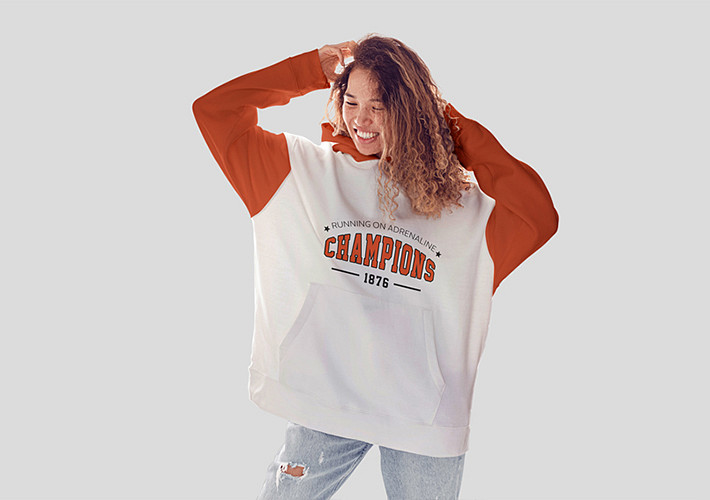 Colección de mockups de sudaderas con capucha para mujeres