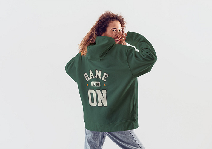 Colección de mockups de sudaderas con capucha para mujeres