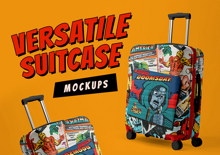 Mockups de maletas versátiles