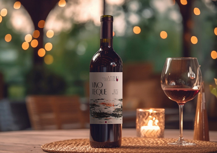 Maquettes de bouteilles de vin de qualité supérieure