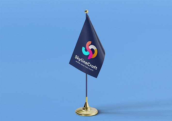 Mini Masa Bayrağı Mockupları