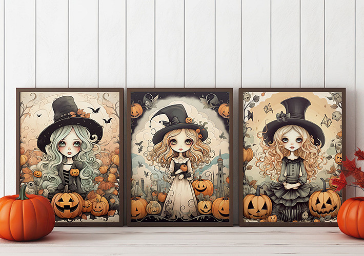 Kit de maquettes de décorations d'Halloween