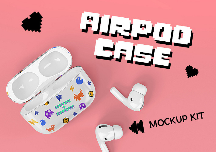 AirPodケースのモックアップキット