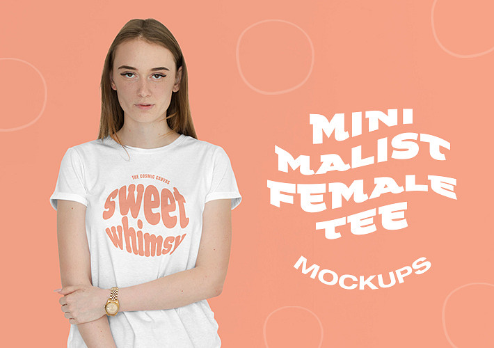 Maquettes de t-shirt pour femme minimalistes