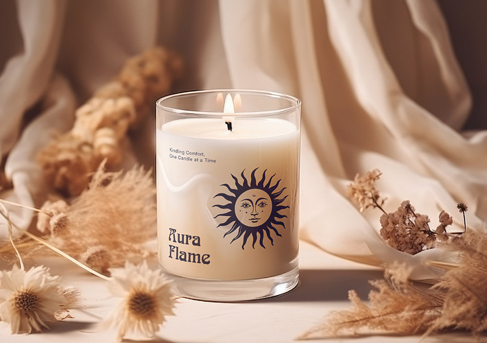 Kit de mockups de velas luminosas
