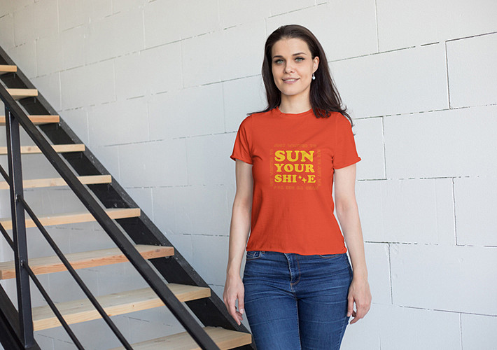 Maquettes d'une variété de t-shirts