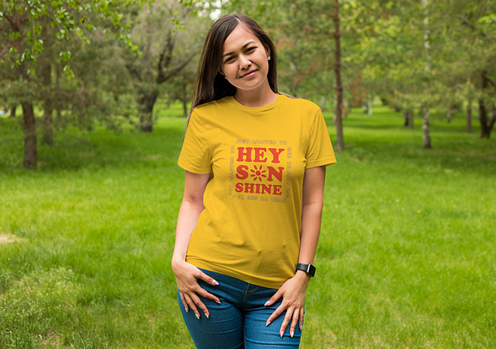 Maquettes d'une variété de t-shirts