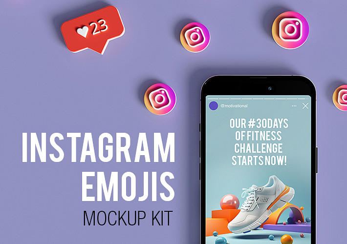 Kit de maquettes Emojis Instagram