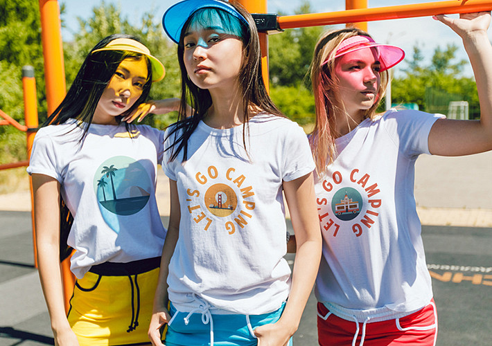 Maquettes de t-shirts tendance pour femme