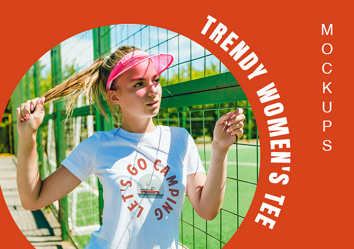 Maquettes de t-shirts tendance pour femme