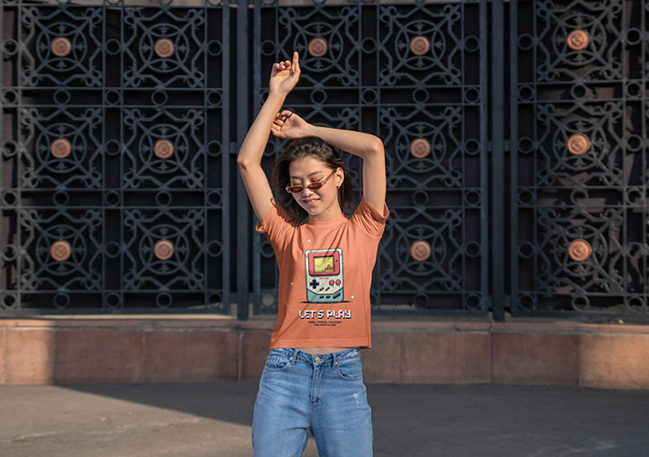 Maquettes de design de t-shirts pour femmes