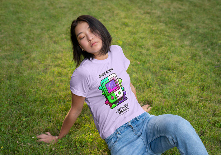 Maquettes de design de t-shirts pour femmes