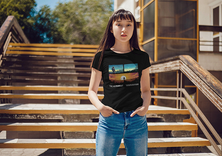 トレンディなTシャツモックアップ