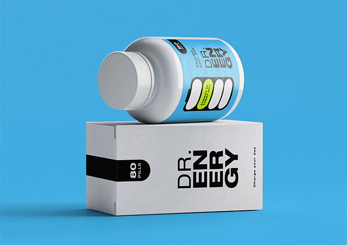 Kit de mockups de envases de pastillas