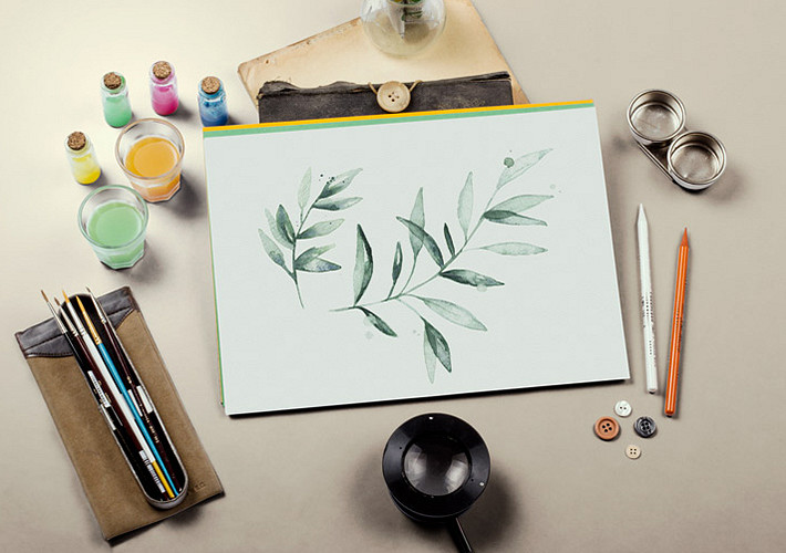 Paquete de Mockups de Pinturas en Acuarela