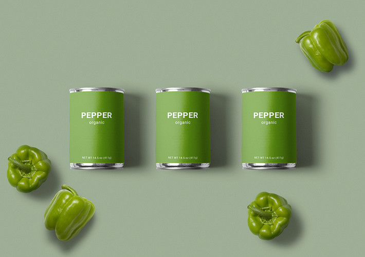 Pacote Mockup de Comida Enlatada