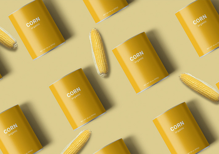 Pacote Mockup de Comida Enlatada