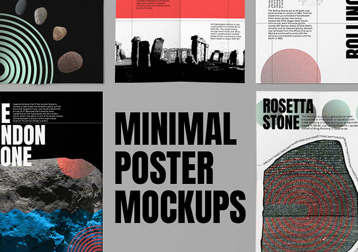 Mockups d'affiches minimalistes