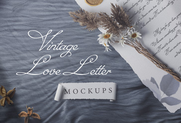 Vintage Love Letter Mockups