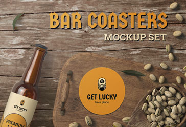 Inspirational free coaster mockup and graphic elements | Renderforest