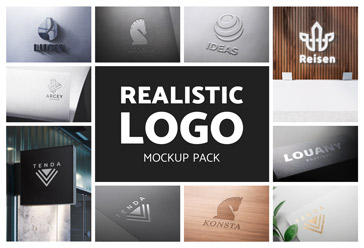 Realistic Logo Mockup Pack