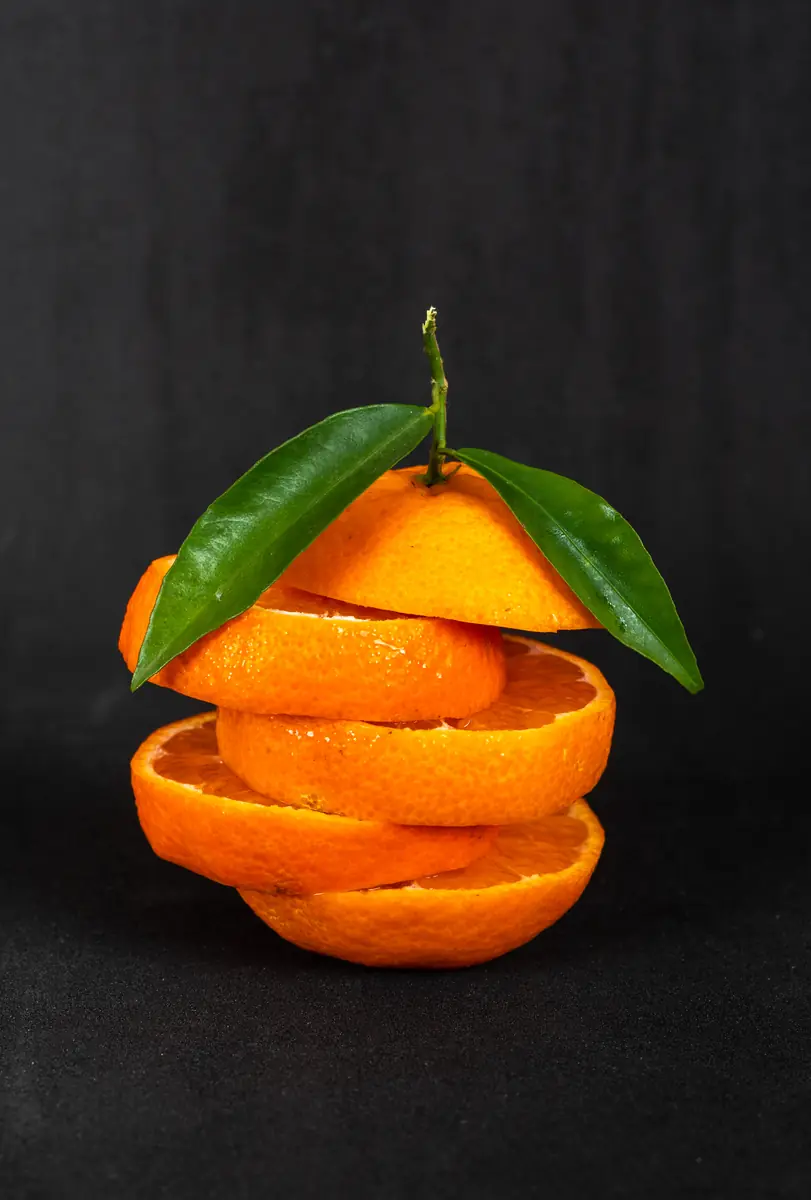 Sliced stacked orange