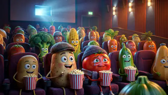 Vegetables at cinema