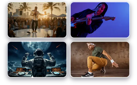 Music video storyboard collage