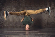 Breakdancer one-hand freeze