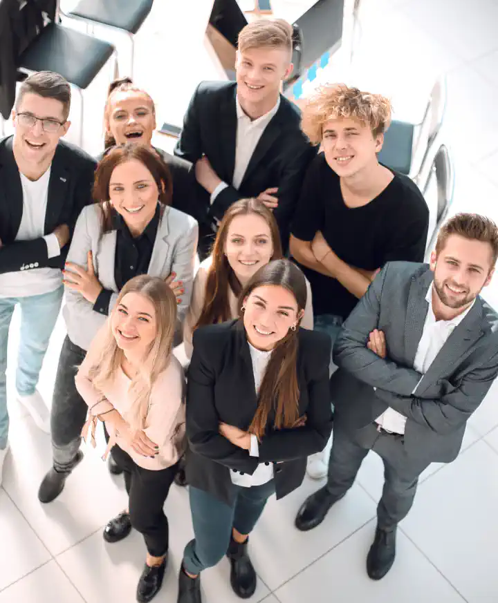 Smiling office team