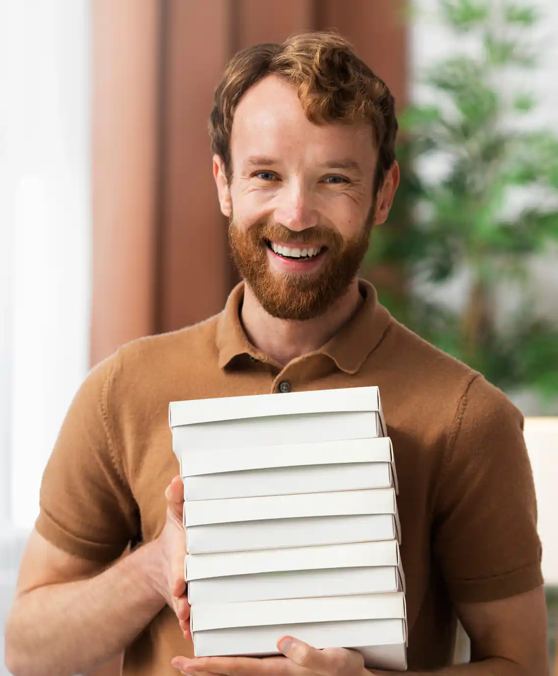 Teacher holding books