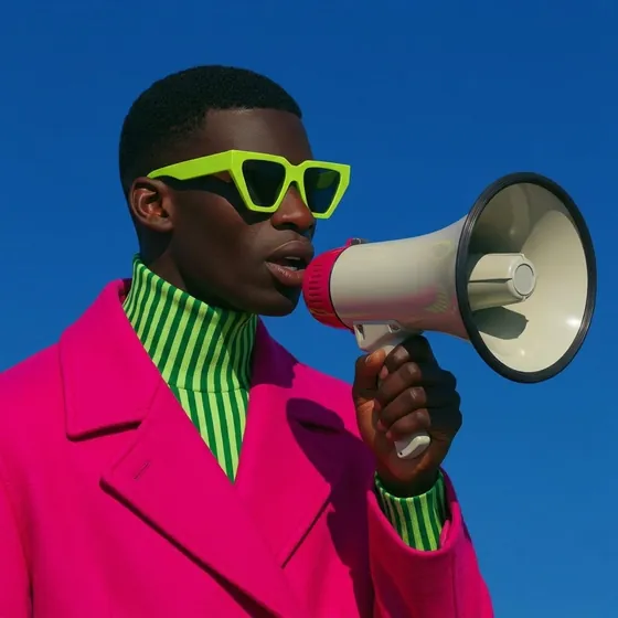 Speaker with a megaphone