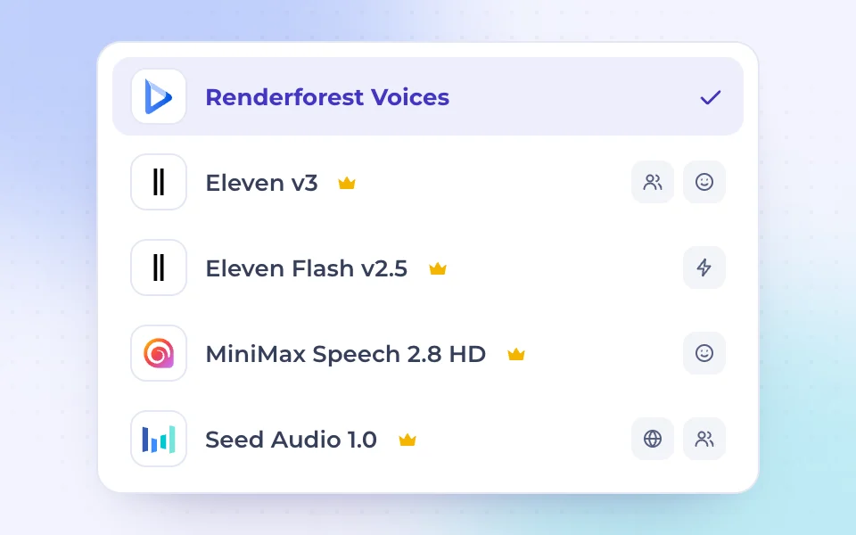 Voice model picker