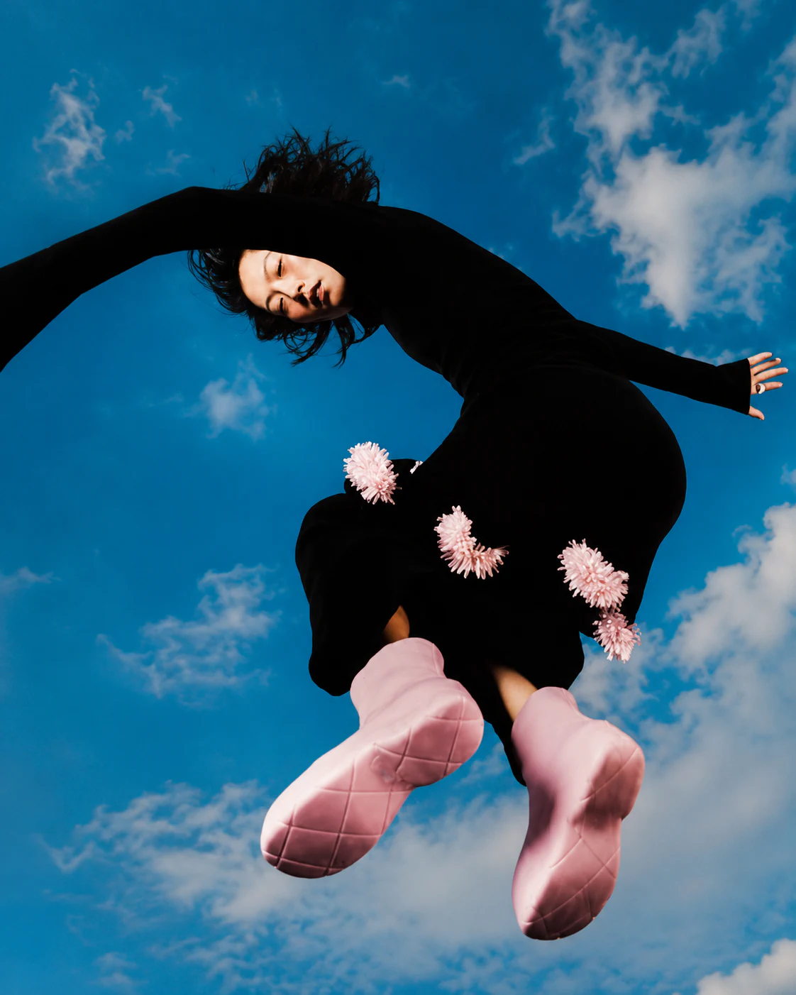 Sky jump fashion shot