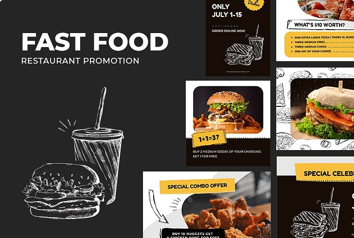 Промо для фаст-фуд ресторана