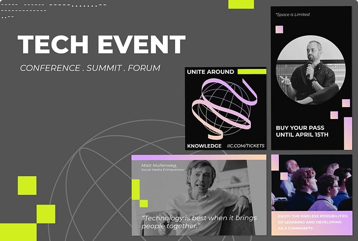 Промо для ивента в сфере технологий