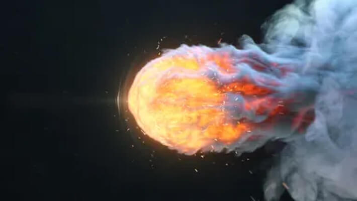 Анимация лого: Огненный шар