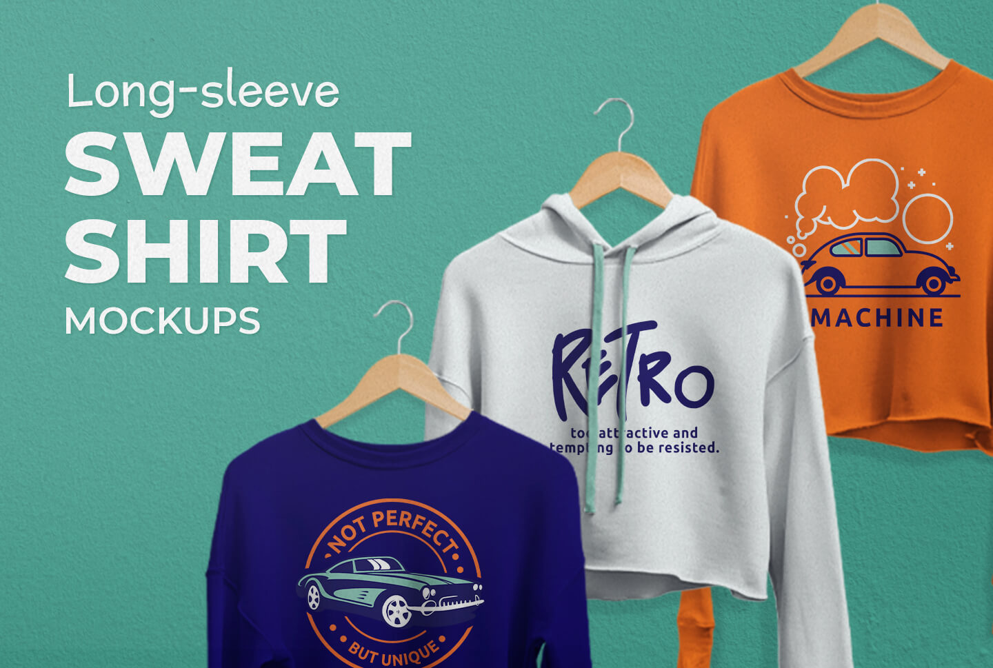 Long-Sleeve Sweatshirt Mockups - thumbnail image