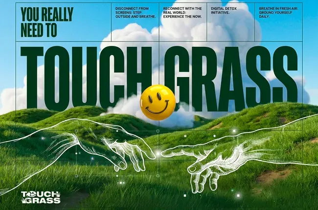 Touch Grass afişi, İngilizce