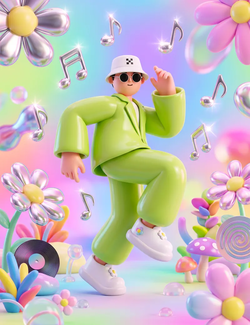 Dans eden 3D karakter