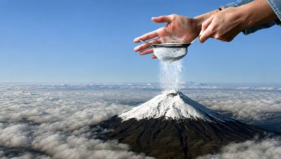 Sugar-dusted peak