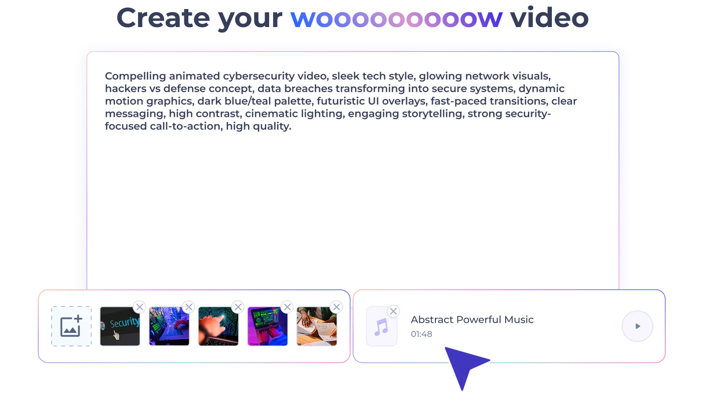 Cybersecurity animated video maker generating a security training video from a policy brief