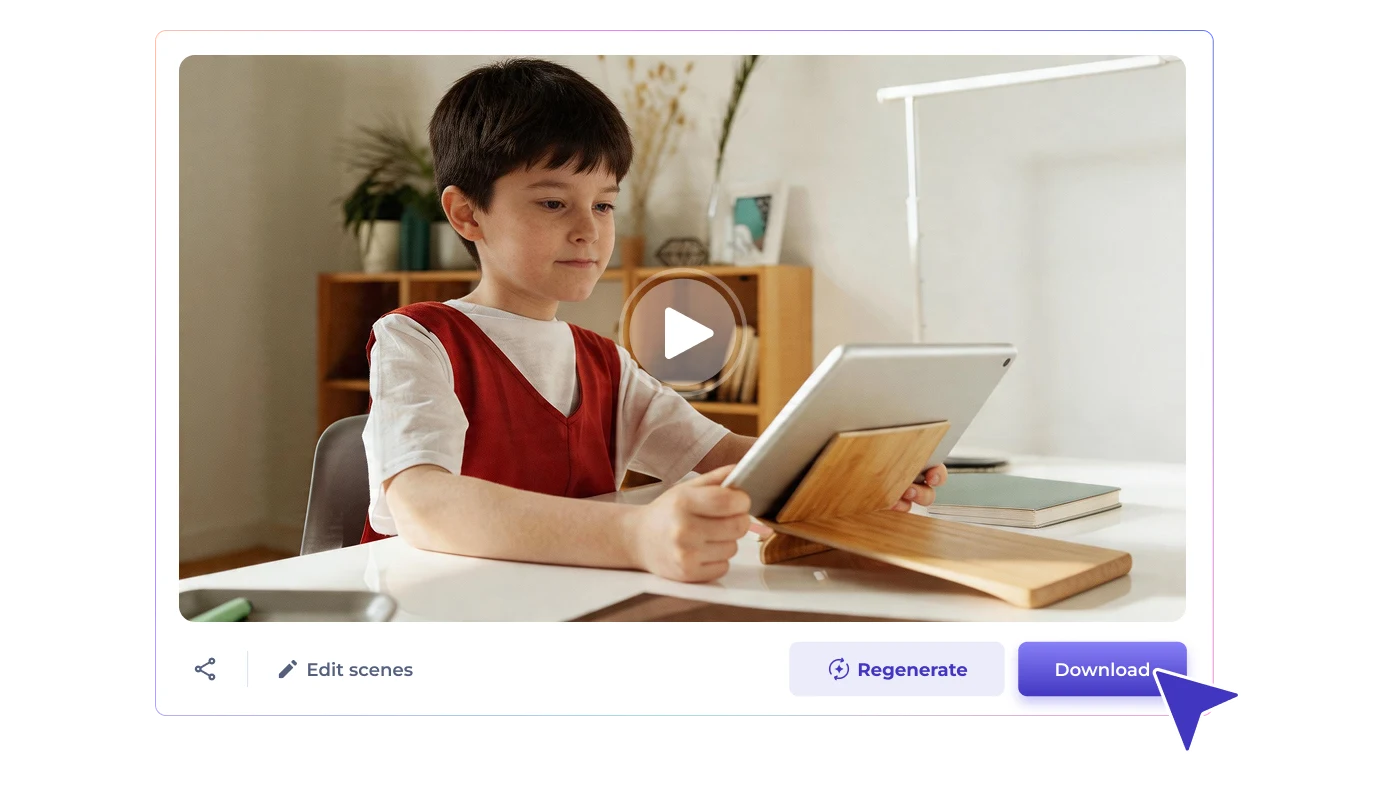 AI video editor for educators showing the smart edit timeline