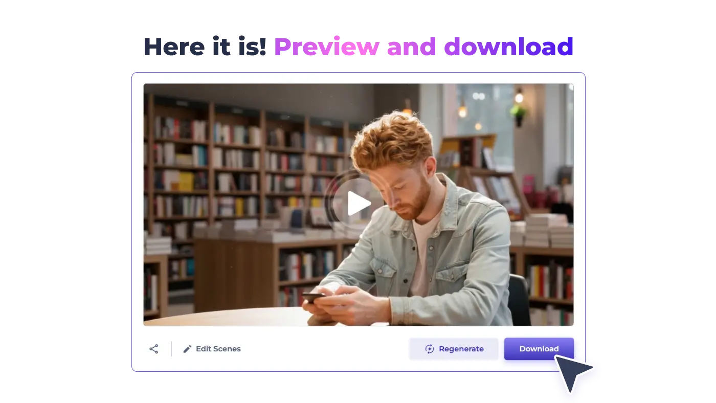 AI video editor for marketing teams timeline and editing interface