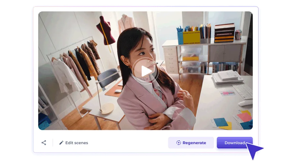 AI video editor for sales teams showing the smart edit timeline