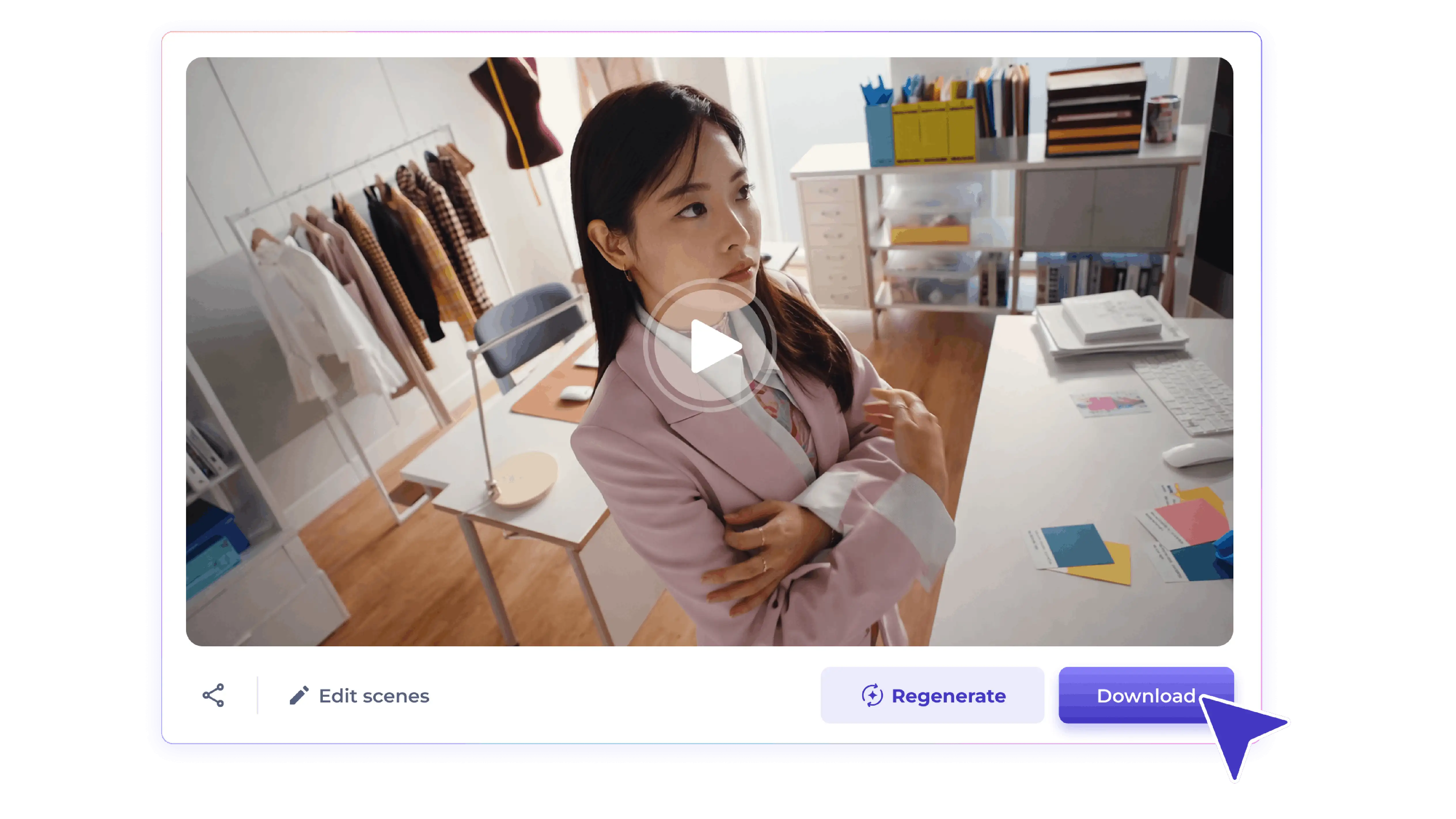 AI video editor for sales teams showing the smart edit timeline