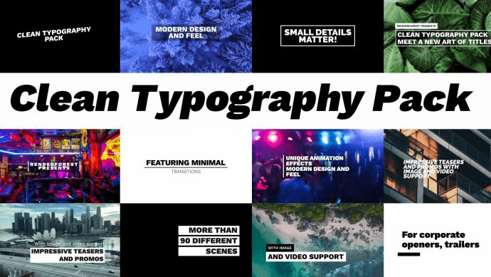 Pack de typographie simple